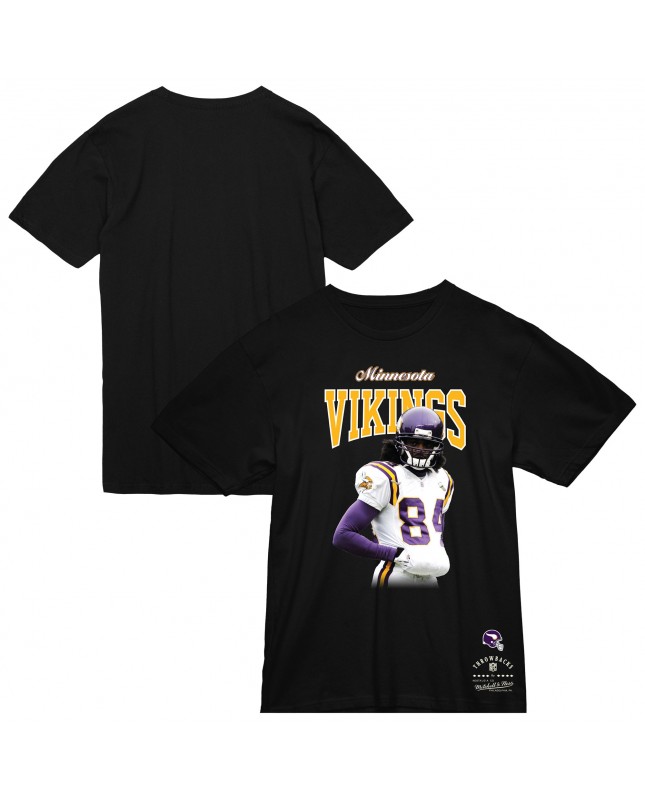 Randy Moss Minnesota Vikings Mitchell & Ness Sideline Retired Spieler T-Shirt – Schwarz