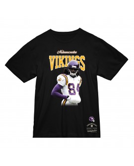 Randy Moss Minnesota Vikings Mitchell & Ness Sideline Retired Spieler T-Shirt – Schwarz