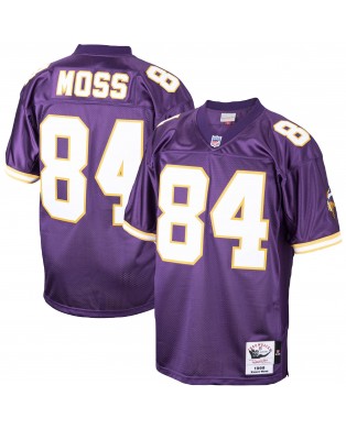 Randy Moss Minnesota Vikings 1998 Mitchell & Ness Authentic Throwback-Spielertrikot im Ruhestand – Lila
