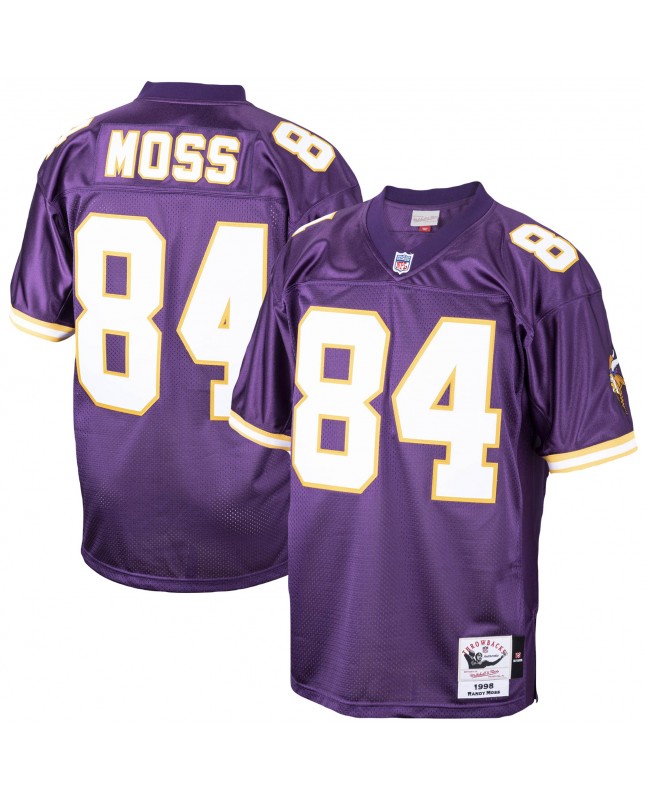 Randy Moss Minnesota Vikings 1998 Mitchell & Ness Authentic Throwback-Spielertrikot im Ruhestand – Lila