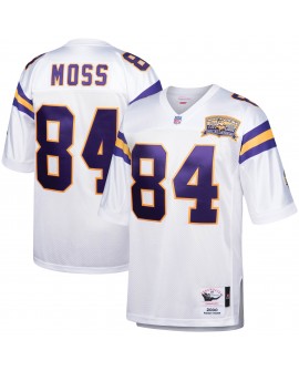 Randy Moss Minnesota Vikings 2000 Mitchell & Ness Authentic Throwback-Spielertrikot im Ruhestand – Weiß