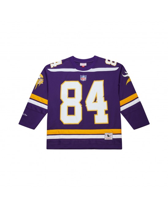 Randy Moss Minnesota Vikings Mitchell & Ness Maxxed Out Modisches Hockey-Trikot – Lila