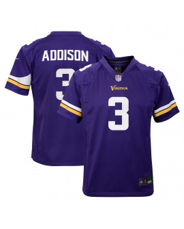 Jordan Addison Minnesota Vikings Nike Jugend-Spieler Trikot – Lila