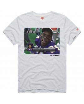 Randy Moss Minnesota Vikings Homage Unisex Pay Homage Tri-Blend T-Shirt – Ash