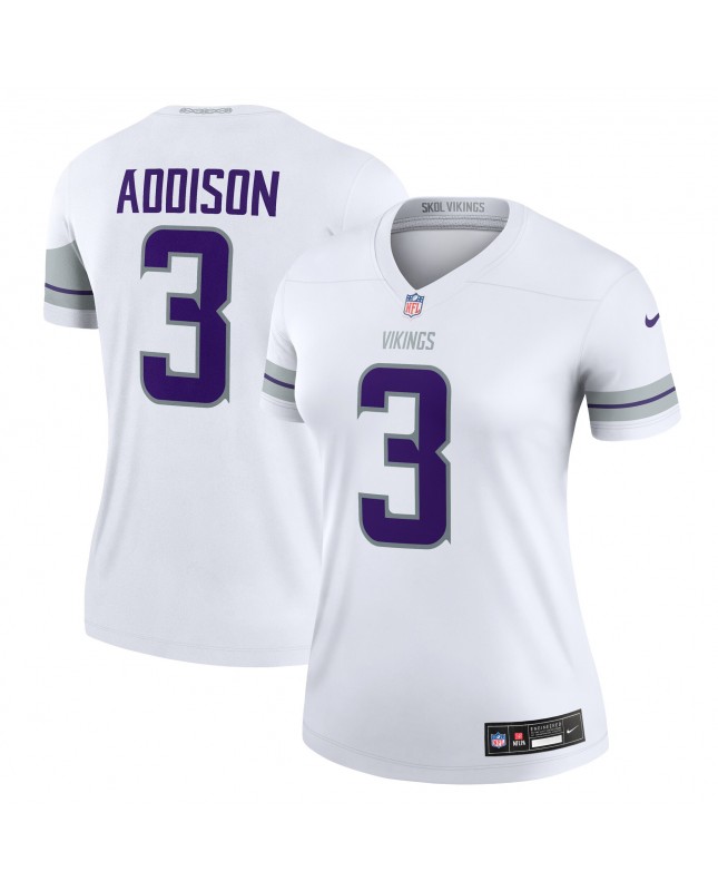 Jordan Addison Minnesota Vikings Nike Alternate Legend Spieler Performance-Oberteil für Damen – Weiß