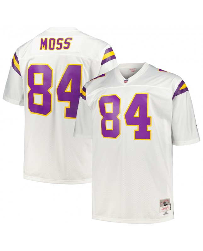 Randy Moss Minnesota Vikings Mitchell & Ness Big & Tall 1998 Legacy Spielertrikot im Ruhestand – Weiß