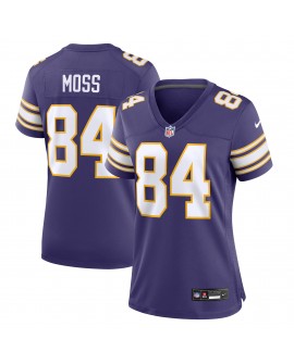 Randy Moss Minnesota Vikings Nike Damen-Spieler Trikot für klassische Spieler im Ruhestand – Lila