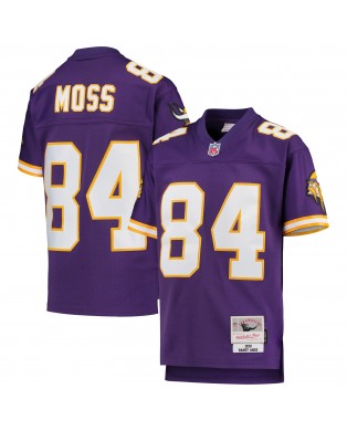 Randy Moss Minnesota Vikings Mitchell & Ness Youth 1998 Legacy Retired Spieler Trikot – Lila