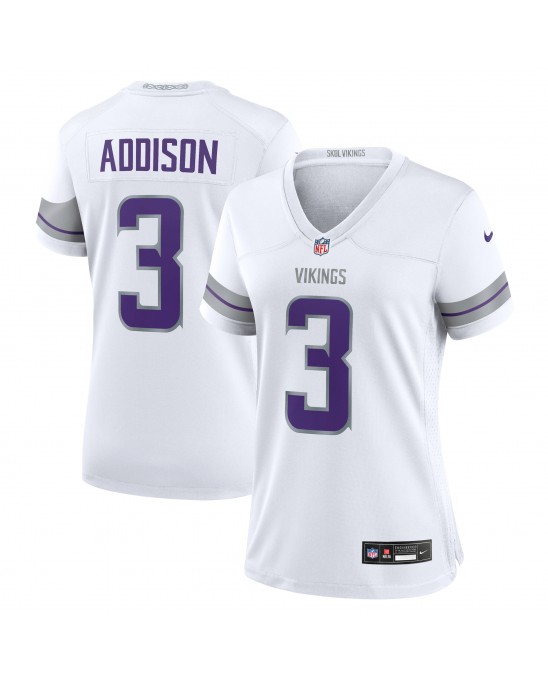 Jordan Addison Minnesota Vikings Nike Damen-Alternate-Game-Spielertrikot – Weiß