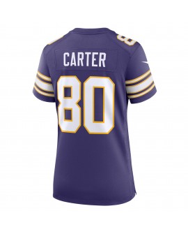 Cris Carter Minnesota Vikings Nike Damen-Spieler Trikot für klassische Spieler im Ruhestand – Lila