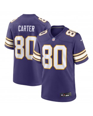 Cris Carter Minnesota Vikings Nike Ausweichtrikot für ausgeschiedene Spieler – Lila