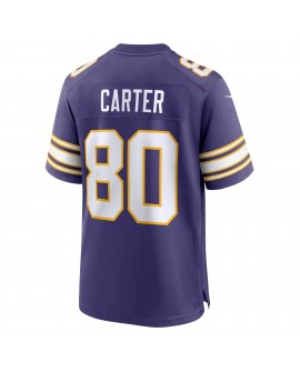 Cris Carter Minnesota Vikings Nike Ausweichtrikot für ausgeschiedene Spieler – Lila