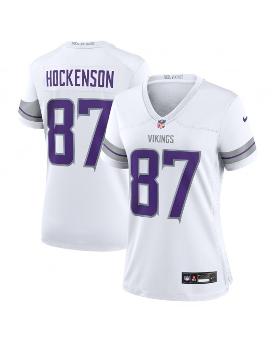 T.J. Hockenson Minnesota Vikings Nike Damen-Ausweichspieler-Trikot – Weiß