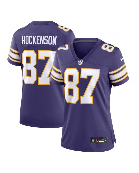 T.J. Hockenson Minnesota Vikings Nike Damen-Spielertrikot – Lila