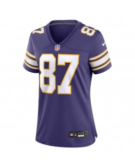 T.J. Hockenson Minnesota Vikings Nike Damen-Spielertrikot – Lila