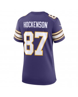 T.J. Hockenson Minnesota Vikings Nike Damen-Spielertrikot – Lila