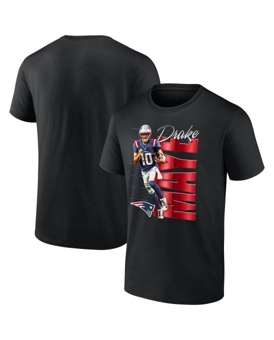 Drake Maye New England Patriots Celebration T-Shirt – Schwarz