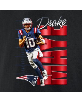 Drake Maye New England Patriots Celebration T-Shirt – Schwarz