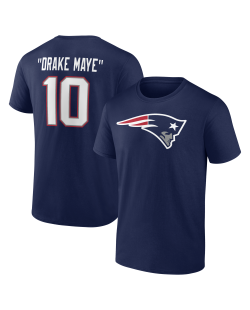 Drake Maye New England Patriots Spitzname T-Shirt – Marineblau