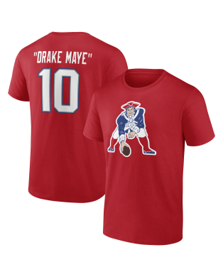 Drake Maye New England Patriots Spitzname T-Shirt – Rot