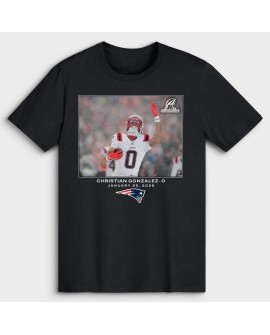 Christian Gonzalez New England Patriots NFL Flash Features T-Shirt – Schwarz