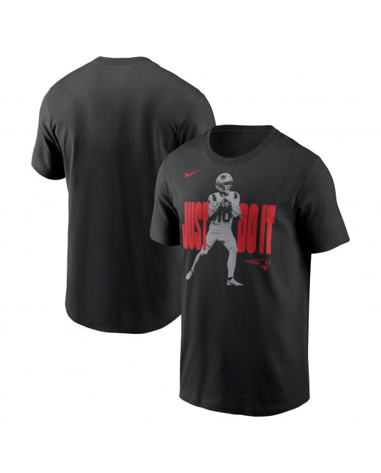 Drake Maye New England Patriots Nike Just Do It T-Shirt – Schwarz