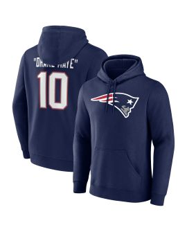 Drake Maye New England Patriots Spitzname Kapuzenpullover – Marineblau