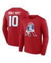 Drake Maye New England Patriots Spitzname Langarm-T-Shirt – Rot