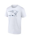 Drake Maye New England Patriots Outline Spieler-T-Shirt – Weiß