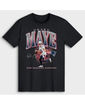 Drake Maye New England Patriots Spieler-Hype-T-Shirt – Schwarz
