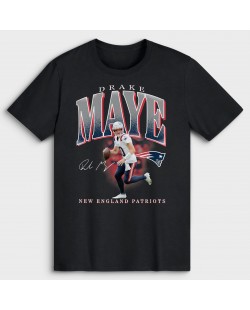 Drake Maye New England Patriots Spieler-Hype-T-Shirt – Schwarz