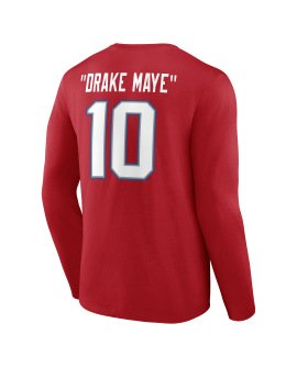 Drake Maye New England Patriots Spitzname Langarm-T-Shirt – Rot
