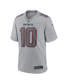 Drake Maye New England Patriots Nike Atmosphere Fashion Spieler Trikot – Grau