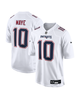 Drake Maye New England Patriots Nike Spieler Trikot – Tundra White