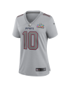 Drake Maye New England Patriots Nike Super Bowl LX Patch Atmosphere Fashion-Spieler Trikot für Damen – Silber