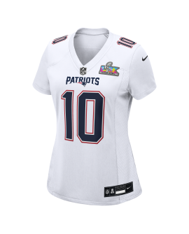 Drake Maye New England Patriots Nike Damen Super Bowl LX Patch Tundra Fashion Trikot – Weiß