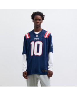 Drake Maye New England Patriots Nike Spieler-Spieler Trikot – Marineblau