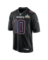 Drake Maye New England Patriots Nike Super Bowl LX Patch Carbon Mode-Spieler Trikot – Schwarz