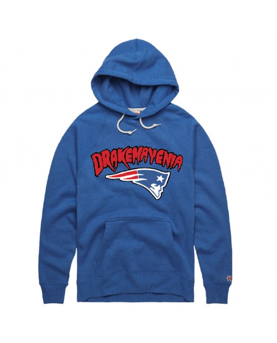 Drake Maye New England Patriots Homage Unisex Drakemayenia Tri-Blend Kapuzenpullover – Royal