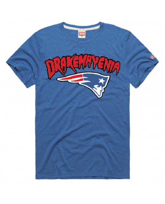 Drake Maye New England Patriots Hommage Unisex Drakemayenia Tri-Blend T-Shirt – Royal