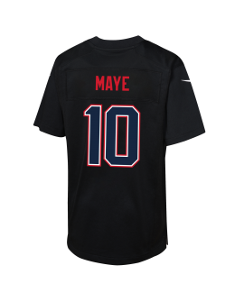 Drake Maye New England Patriots Nike Super Bowl LX Patch Carbon Fashion-Spieler Trikot für Jugendliche – Schwarz