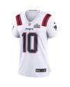 Drake Maye New England Patriots Nike Super Bowl LX Patch-Spieler Trikot für Damen – Weiß