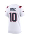 Drake Maye New England Patriots Nike Super Bowl LX Patch-Spieler Trikot für Damen – Weiß
