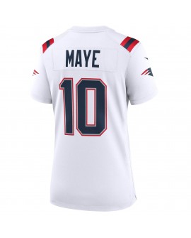 Drake Maye New England Patriots Nike Super Bowl LX Patch-Spieler Trikot für Damen – Weiß