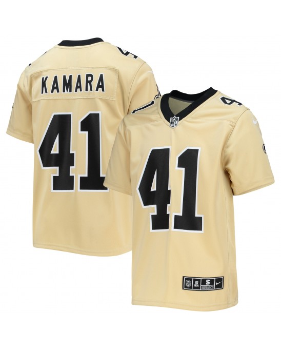 Alvin Kamara New Orleans Saints Nike Inverted Team-Spieler Trikot für Jugendliche – Gold