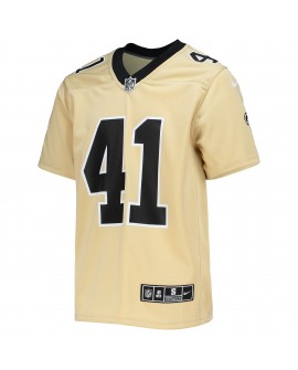 Alvin Kamara New Orleans Saints Nike Inverted Team-Spieler Trikot für Jugendliche – Gold
