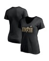 Alvin Kamara New Orleans Saints Damen-Checkdown-T-Shirt mit V-Ausschnitt – Schwarz