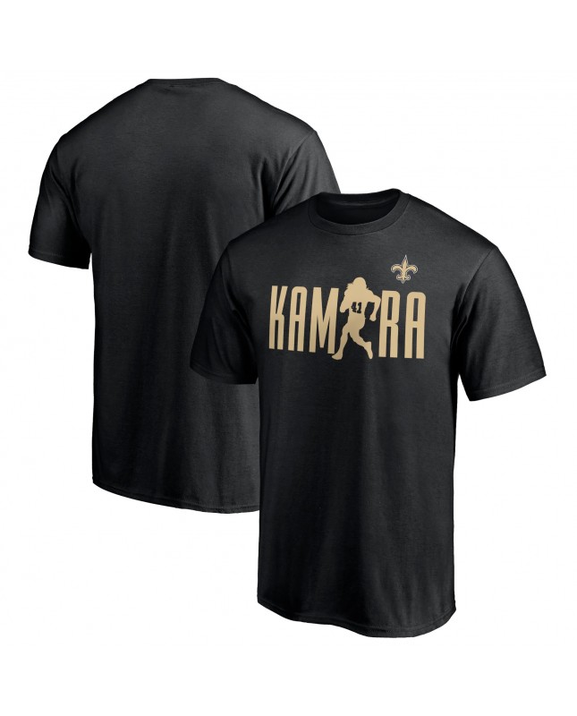 Alvin Kamara New Orleans Saints Checkdown-T-Shirt – Schwarz