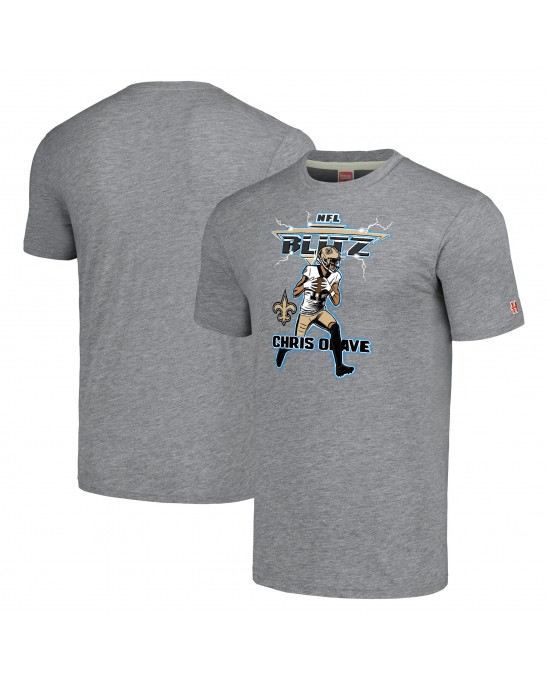 Chris Olave New Orleans Saints Homage Unisex NFL Blitz Spieler Tri-Blend T-Shirt – Grau