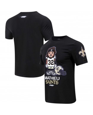 Tyrann Mathieu New Orleans Saints Pro Standard Spieler Avatar Grafik-T-Shirt – Schwarz